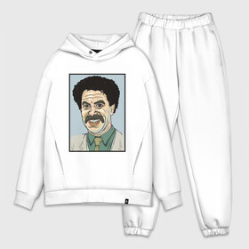 Мужской костюм хлопок OVERSIZE с принтом Борат треш портрет | Borat (Z) в городе Новоалтайск,  |  | barat | borat | borat 2 | барат | борат | борат 2 | борат сагдиев | казахстан | саша барон коэн