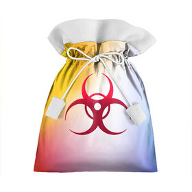Подарочный 3D мешок с принтом Biohazard в городе Новоалтайск, 100% полиэстер | Размер: 29*39 см | biohazard | ncov2019 | plague inc | virus | вирус | градиент | знак | карантин | ковид | корона | коронавирус | опасность
