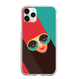 Чехол для iPhone 11 Pro Max матовый с принтом RETDO FACE в городе Новоалтайск, Силикон |  | Тематика изображения на принте: геометрия | глаза | лицо | лицо в очках | ностальгия | очки | полосы | ретро