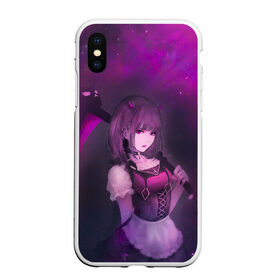 Чехол для iPhone XS Max матовый с принтом Anime girl demon в городе Новоалтайск, Силикон | Область печати: задняя сторона чехла, без боковых панелей | Тематика изображения на принте: anime | demon | girl | аниме | девушка | демон | коса | рога