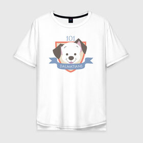 Мужская футболка хлопок Oversize с принтом 101 Dalmatians в городе Новоалтайск, 100% хлопок | свободный крой, круглый ворот, “спинка” длиннее передней части | 101 dalmatians | 101 далматинец | disney | vdkimel | дисней