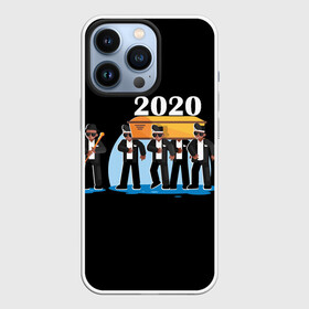 Чехол для iPhone 13 Pro с принтом 2020 не спасти... в городе Новоалтайск,  |  | Тематика изображения на принте: 2020 год мем | dancing coffin | tony igy astronomia tony igy | мем про 2020 год | мультяшные персонажи | популярный мем | смешной арт | черные гробовщики