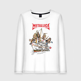 Женский лонгслив хлопок с принтом Metallica в городе Новоалтайск, 100% хлопок |  | american | heavy metal | los angeles | metal band | metallica | music | thrash metal | американская | лос анджелес | метал группа | металлика | музыка | трэш метал | трэш металл | хеви метал