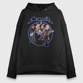 Женское худи Oversize хлопок с принтом Metallica в городе Новоалтайск, френч-терри — 70% хлопок, 30% полиэстер. Мягкий теплый начес внутри —100% хлопок | боковые карманы, эластичные манжеты и нижняя кромка, капюшон на магнитной кнопке | american | heavy metal | los angeles | metal band | metallica | music | thrash metal | американская | лос анджелес | метал группа | металлика | музыка | трэш метал | трэш металл | хеви метал