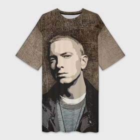 Платье-футболка 3D с принтом EMINM в городе Новоалтайск,  |  | eminem | eminm | marshall bruce mathers iii | slim shady | маршалл брюс мэтерс iii | рэпер | слим шейди | эминем