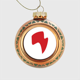 Стеклянный ёлочный шар с принтом lightning в городе Новоалтайск, Стекло | Диаметр: 80 мм | 