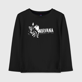 Детский лонгслив хлопок с принтом Nirvana в городе Новоалтайск, 100% хлопок | круглый вырез горловины, полуприлегающий силуэт, длина до линии бедер | alternative rock | american | grunge | music | nirvana | rock | rock band | usa | альтернативный рок | американская | гранж | музыка | рок | рок группа | сша