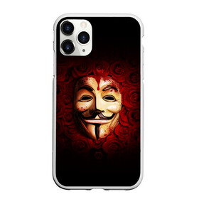 Чехол для iPhone 11 Pro Max матовый с принтом Кровавая маска в городе Новоалтайск, Силикон |  | Тематика изображения на принте: красный фон | кровь | лицо в крови | маска | маска в крови | популярная маска | розы