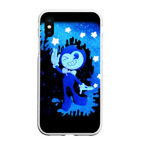 Чехол для iPhone XS Max матовый с принтом Bendy And The Ink Machine в городе Новоалтайск, Силикон | Область печати: задняя сторона чехла, без боковых панелей | bendy | bendy and the ink machine | бенди | бени | бенни | бэнди | детская | детям | игра | капли | компьютерная игра | краска | машина | подтеки | ужастик | чернила | чернильная