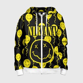 Детская толстовка 3D на молнии с принтом NIRVANA в городе Новоалтайск, 100% полиэстер |  манжеты и пояс оформлены широкой мягкой резинкой, двухслойный капюшон со шнурком для регулировки, спереди карманы и застежка-молния
 | nirvana | nirvana smells like | rock | teen spirit | курт кобейн | нирвана | песни | рок.