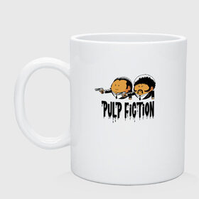 Кружка с принтом Pulp fiction в городе Новоалтайск, керамика | объем — 330 мл, диаметр — 80 мм. Принт наносится на бока кружки, можно сделать два разных изображения | masterpiece | pistol | pulp fiction | quentin tarantino | квентин тарантино | криминальное чтиво | пистолет | фильм | шедевр