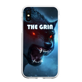 Чехол для iPhone XS Max матовый с принтом THE GRIN в городе Новоалтайск, Силикон | Область печати: задняя сторона чехла, без боковых панелей | Тематика изображения на принте: волк | волк зимой | глаза волка | горящие глаза | неоновый глаза | оборотень | оскал | оскал волка | оскал оборотня