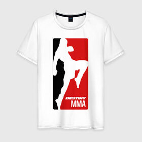 Мужская футболка хлопок с принтом MMA в городе Новоалтайск, 100% хлопок | прямой крой, круглый вырез горловины, длина до линии бедер, слегка спущенное плечо. | arts | fights | martial | mixed | mma | no rules | sports | wrestling | без правил | боевые | бои | борьба | единоборства | искусства | смешанные | спорт