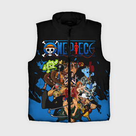 Женский жилет утепленный 3D с принтом One Piece синий всплеск в городе Новоалтайск,  |  | one piece | аниме | все герои | логотип one piece | луффи из one piece