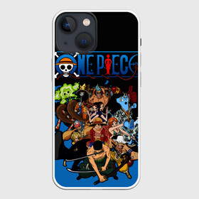 Чехол для iPhone 13 mini с принтом One Piece синий всплеск в городе Новоалтайск,  |  | one piece | аниме | все герои | логотип one piece | луффи из one piece