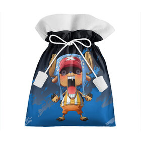 Подарочный 3D мешок с принтом One Piece. Тони Чоппер в городе Новоалтайск, 100% полиэстер | Размер: 29*39 см | Тематика изображения на принте: one piece | аниме | обезьяна д. луффи | олень | тони | тони чоппер