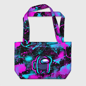 Пляжная сумка 3D с принтом NEON AMONG US | НЕОН АМОНГ АС в городе Новоалтайск, 100% полиэстер | застегивается на металлическую кнопку; внутренний карман застегивается на молнию. Стенки укреплены специальным мягким материалом, чтобы защитить содержимое от несильных ударов
 | among us | impostor | neon | not me | there is 1 impostor | there is impostor among us | амонг ас | предатель | разноцветные космонавты