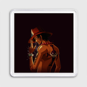 Магнит 55*55 с принтом One Piece. Портгас Д. Эйс в городе Новоалтайск, Пластик | Размер: 65*65 мм; Размер печати: 55*55 мм | Тематика изображения на принте: one piece | аниме | обезьяна д. луффи | портгас д. эйс | туз | эйс огненный кулак