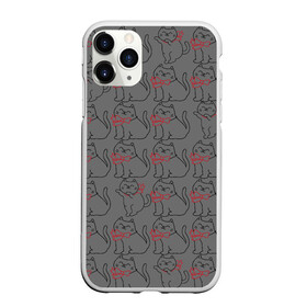 Чехол для iPhone 11 Pro Max матовый с принтом котята темно серые котята в городе Новоалтайск, Силикон |  | Тематика изображения на принте: котята котенок кошки коты киса киска бантик бантики