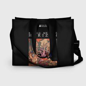 Сумка-шоппер 3D с принтом BRING ME THE HORIZON в городе Новоалтайск, 100% полиэстер | застегивается на металлическую кнопку; внутренний карман застегивается на молнию. Стенки укреплены специальным мягким материалом, чтобы защитить содержимое от несильных ударов
 | bmth | bring me the horizon | ludence | oliver sykes | post human | post human survival horror | rock | survival horror | teardrops | бринг ми зэ хорайзон | оливер сайкс | пост хуман | пост хьюман | рок