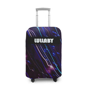 Чехол для чемодана 3D с принтом LULLABY в городе Новоалтайск, 86% полиэфир, 14% спандекс | двустороннее нанесение принта, прорези для ручек и колес | glitch | неоновые полоски | неоновый дождь | трендовый дизайн | фейерверк