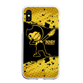 Чехол для iPhone XS Max матовый с принтом BENDY AND THE INK MACHINE в городе Новоалтайск, Силикон | Область печати: задняя сторона чехла, без боковых панелей | bendy | bendy and the ink machine | бенди | бенди и чернильная машина | большие чудеса | взлёты и падения | движущиеся картинки | последняя бобина | старая песня