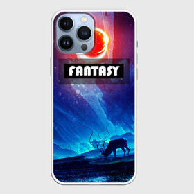 Чехол для iPhone 13 Pro Max с принтом FANTASY в городе Новоалтайск,  |  | горы | ледяные глыбы | неоновая луна | неоновая планета | неоновый свет | ночное небо | олень | фантастика | фентези