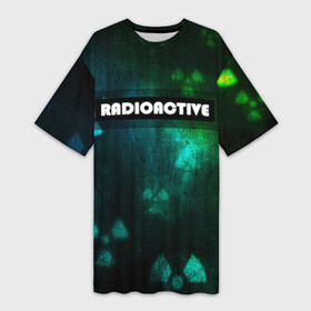 Платье-футболка 3D с принтом RADIOACTIVE в городе Новоалтайск,  |  | значок радиации | металл текстура | метро | радиация | сталкер