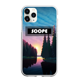 Чехол для iPhone 11 Pro матовый с принтом SCOPE в городе Новоалтайск, Силикон |  | Тематика изображения на принте: вечернее небо | голубое небо | деревья | закат | лес | неоновая надпись | озеро | река