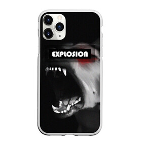 Чехол для iPhone 11 Pro Max матовый с принтом EXPLOSION(ВЗРЫВНОЙ) в городе Новоалтайск, Силикон |  | Тематика изображения на принте: волк | злая собака | злой волк | лай собаки | неоновая надпись | оскал волка