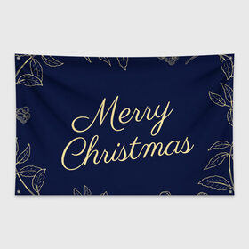 Флаг-баннер с принтом merry christmas, рождество в городе Новоалтайск, 100% полиэстер | размер 67 х 109 см, плотность ткани — 95 г/м2; по краям флага есть четыре люверса для крепления | 