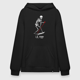 Худи SuperOversize хлопок с принтом LIL PEEP в городе Новоалтайск, 70% хлопок, 30% полиэстер, мягкий начес внутри | карман-кенгуру, эластичная резинка на манжетах и по нижней кромке, двухслойный капюшон
 | lil peep | rap. | легенда | лил пип | лил пип песни | лила пипа | музыка | реп