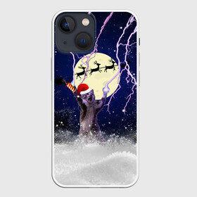 Чехол для iPhone 13 mini с принтом Новогодний Кот в городе Новоалтайск,  |  | 2021 | 2021 год | bad santa | белка | бык | грозовой кошак | елка | енот | зверь | кот | кот мем | котик | кошечка | кошка | леденец | лиса | луна | медвежонок | мем | милый | молния | новый год | олень | подарок
