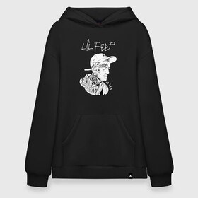 Худи SuperOversize хлопок с принтом LIL PEEP в городе Новоалтайск, 70% хлопок, 30% полиэстер, мягкий начес внутри | карман-кенгуру, эластичная резинка на манжетах и по нижней кромке, двухслойный капюшон
 | lil peep | rap. | легенда | лил пип | лил пип песни | лила пипа | музыка | реп