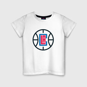 Детская футболка хлопок с принтом Los Angeles Clippers в городе Новоалтайск, 100% хлопок | круглый вырез горловины, полуприлегающий силуэт, длина до линии бедер | Тематика изображения на принте: angeles | clippers | los | nba | анджелес | баскетбол | клипперс | лос | нба