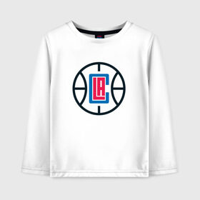 Детский лонгслив хлопок с принтом Los Angeles Clippers в городе Новоалтайск, 100% хлопок | круглый вырез горловины, полуприлегающий силуэт, длина до линии бедер | angeles | clippers | los | nba | анджелес | баскетбол | клипперс | лос | нба