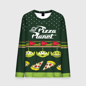 Мужской лонгслив 3D с принтом Pizza Planet в городе Новоалтайск, 100% полиэстер | длинные рукава, круглый вырез горловины, полуприлегающий силуэт | pixar | pizza planet | toy story | vdzabma | история игрушек | пиксар