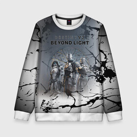 Детский свитшот 3D с принтом Destiny 2: Beyond Light в городе Новоалтайск, 100% полиэстер | свободная посадка, прямой крой, мягкая тканевая резинка на рукавах и понизу свитшота | destiny 2: beyond light | европа | игра | спутник | шутер | юпитера