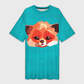Платье-футболка 3D с принтом Лисичка в городе Новоалтайск,  |  | fox | lisa | teal and orange | зверек | лиса | лисенок | лисичка | мода | стиль | тилэндоранж