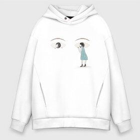 Мужское худи Oversize хлопок с принтом Взгляд в душу в городе Новоалтайск, френч-терри — 70% хлопок, 30% полиэстер. Мягкий теплый начес внутри —100% хлопок | боковые карманы, эластичные манжеты и нижняя кромка, капюшон на магнитной кнопке | взгляд | внутренний | глаз | глаза | душа | зрачок | любовь | мир | партнер | рисунок | рисунок карандашом | смотреть