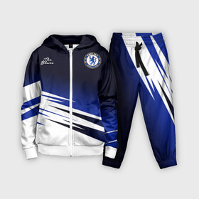 Детский костюм 3D с принтом CHELSEA разминочная 19 20 в городе Новоалтайск,  |  | chelsea | ssrufcclub | the blues | апл | аристократы | лига чемпионов | предматчевая | разминочная форма | сезон 2019 2020 | тренировочная | футбол | футбольная | футбольный клуб | челси