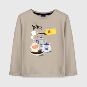 Детский лонгслив хлопок с принтом Bao в городе Новоалтайск, 100% хлопок | круглый вырез горловины, полуприлегающий силуэт, длина до линии бедер | bao | pixar | vdzabma | бао | пиксар