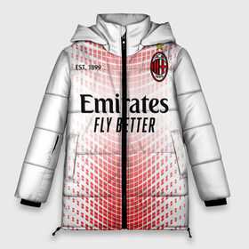 Женская зимняя куртка 3D с принтом AC MILAN 20 21 - ГОСТЕВАЯ в городе Новоалтайск, верх — 100% полиэстер; подкладка — 100% полиэстер; утеплитель — 100% полиэстер | длина ниже бедра, силуэт Оверсайз. Есть воротник-стойка, отстегивающийся капюшон и ветрозащитная планка. 

Боковые карманы с листочкой на кнопках и внутренний карман на молнии | 2020 | 2021 | ac | ac milan | acm | away | football | home | logo | milan | sport | ssrufcclub | гостевая | домашняя | клуб | лого | логотип | логотипы | милан | символ | символы | спорт | форма | футбол | футбольная | футбольный