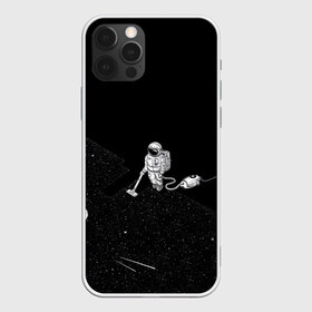 Чехол для iPhone 12 Pro Max с принтом Космический клининг в городе Новоалтайск, Силикон |  | cleaner | cosmonaut | moon | space | stars | vacuum | звезды | космонавт | космос | луна | пылесос | уборка