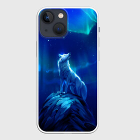 Чехол для iPhone 13 mini с принтом Одинокий Волк в городе Новоалтайск,  |  | animals | moon | wolf | волк | животные | луна | одиночка | пес | собака