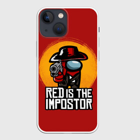 Чехол для iPhone 13 mini с принтом Red Is The Impostor в городе Новоалтайск,  |  | among | among us | crewmate | dead | game | impistor | red | redemption | space | us | vote | выживший | игра | космос | красный | невиновный | предатель | самозванец