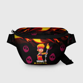Поясная сумка 3D с принтом BRAWL STARS AMBER. в городе Новоалтайск, 100% полиэстер | плотная ткань, ремень с регулируемой длиной, внутри несколько карманов для мелочей, основное отделение и карман с обратной стороны сумки застегиваются на молнию | 8 bit | amber | brawl stars | colette | crow | gale | leon | max | mecha | mecha crow | mr.p | sally leon | shark | tara | virus 8 bit | werewolf leon | акула | амбер | берли | бравл старс | ворон | коллет | макс | оборотень