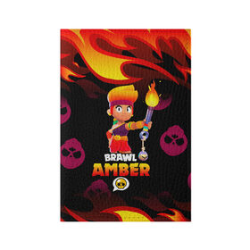 Обложка для паспорта матовая кожа с принтом BRAWL STARS AMBER. в городе Новоалтайск, натуральная матовая кожа | размер 19,3 х 13,7 см; прозрачные пластиковые крепления | 8 bit | amber | brawl stars | colette | crow | gale | leon | max | mecha | mecha crow | mr.p | sally leon | shark | tara | virus 8 bit | werewolf leon | акула | амбер | берли | бравл старс | ворон | коллет | макс | оборотень
