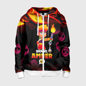 Детская толстовка 3D на молнии с принтом BRAWL STARS AMBER. в городе Новоалтайск, 100% полиэстер |  манжеты и пояс оформлены широкой мягкой резинкой, двухслойный капюшон со шнурком для регулировки, спереди карманы и застежка-молния
 | 8 bit | amber | brawl stars | colette | crow | gale | leon | max | mecha | mecha crow | mr.p | sally leon | shark | tara | virus 8 bit | werewolf leon | акула | амбер | берли | бравл старс | ворон | коллет | макс | оборотень