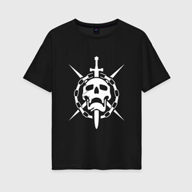 Женская футболка хлопок Oversize с принтом DESTINY 2 в городе Новоалтайск, 100% хлопок | свободный крой, круглый ворот, спущенный рукав, длина до линии бедер
 | bungie | destiny | destiny 2 | destiny 2: beyond light | дастани | дастани 2 | дестени | дэстэни | кейдж дестини | космос